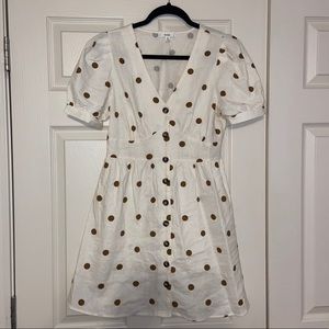 Brown and white Polka dot dress